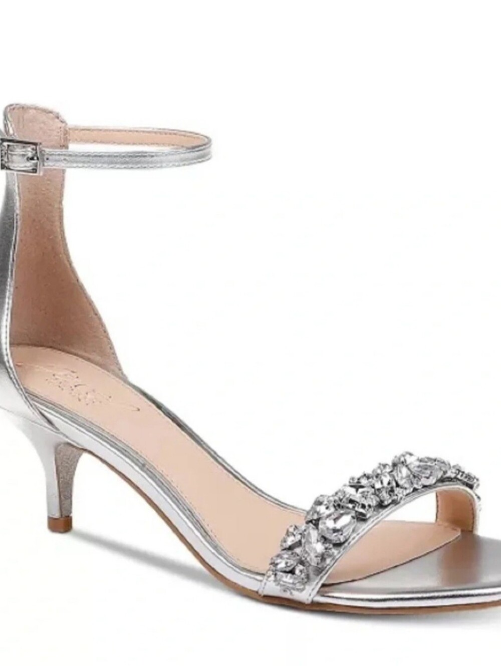 Badgley Mischka Ankle-Strap Kitten Heel Sandal